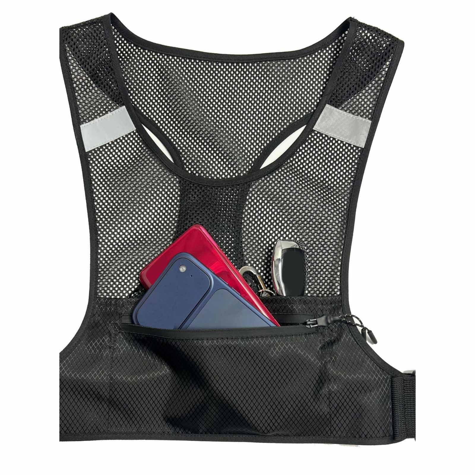 Running Gear For Night - Lightweight Breathable Running Vest Safety Reflective