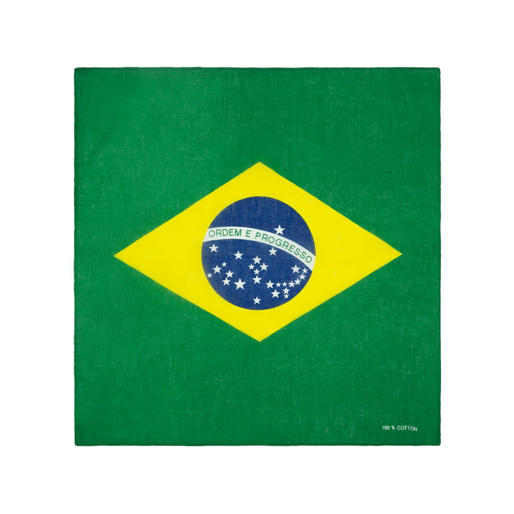 Running Gear Sale - 100% Cotton Flag of Brazil Bandana