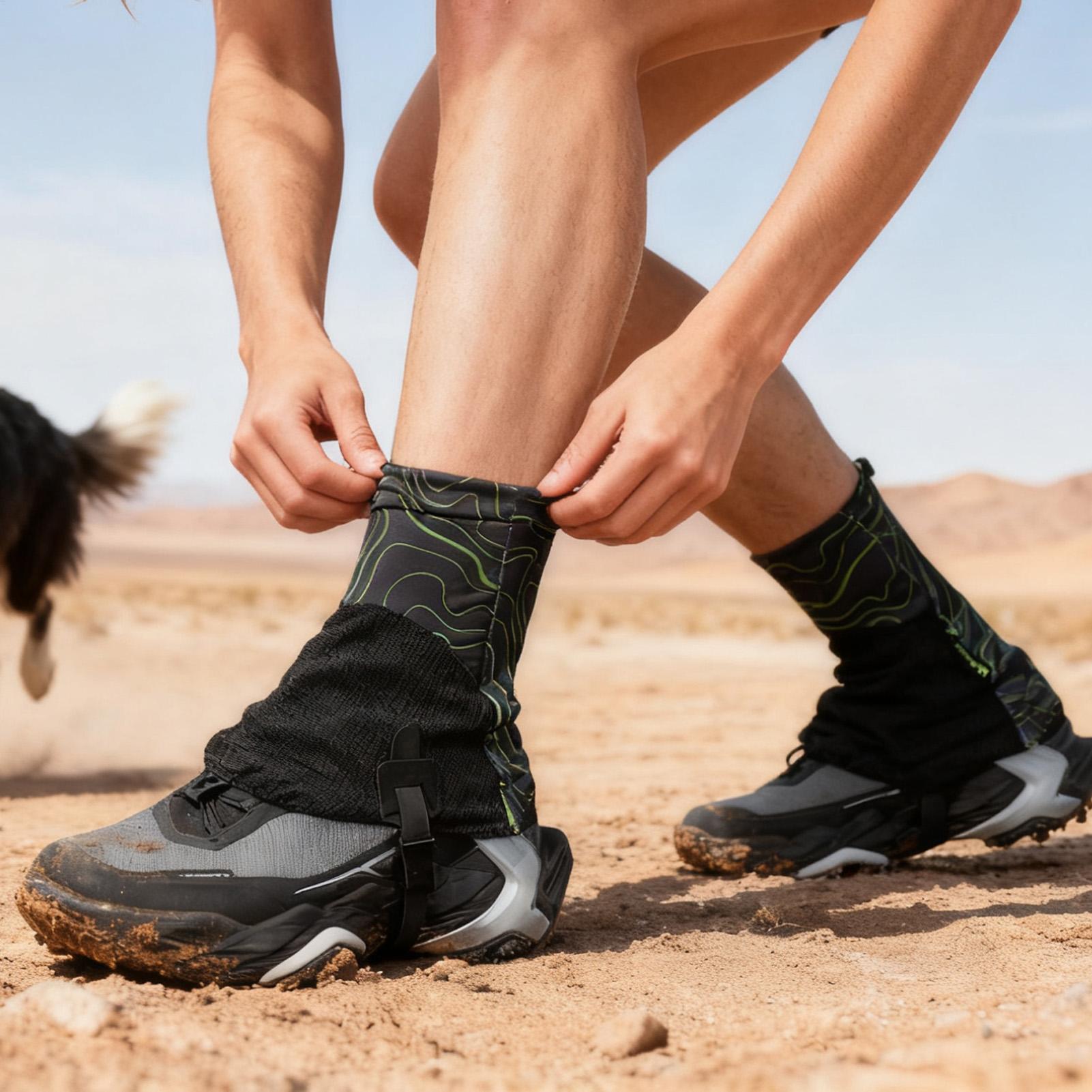 Trail Running Gaiter - Low Top Trail Gaiters Breathable Adjustable