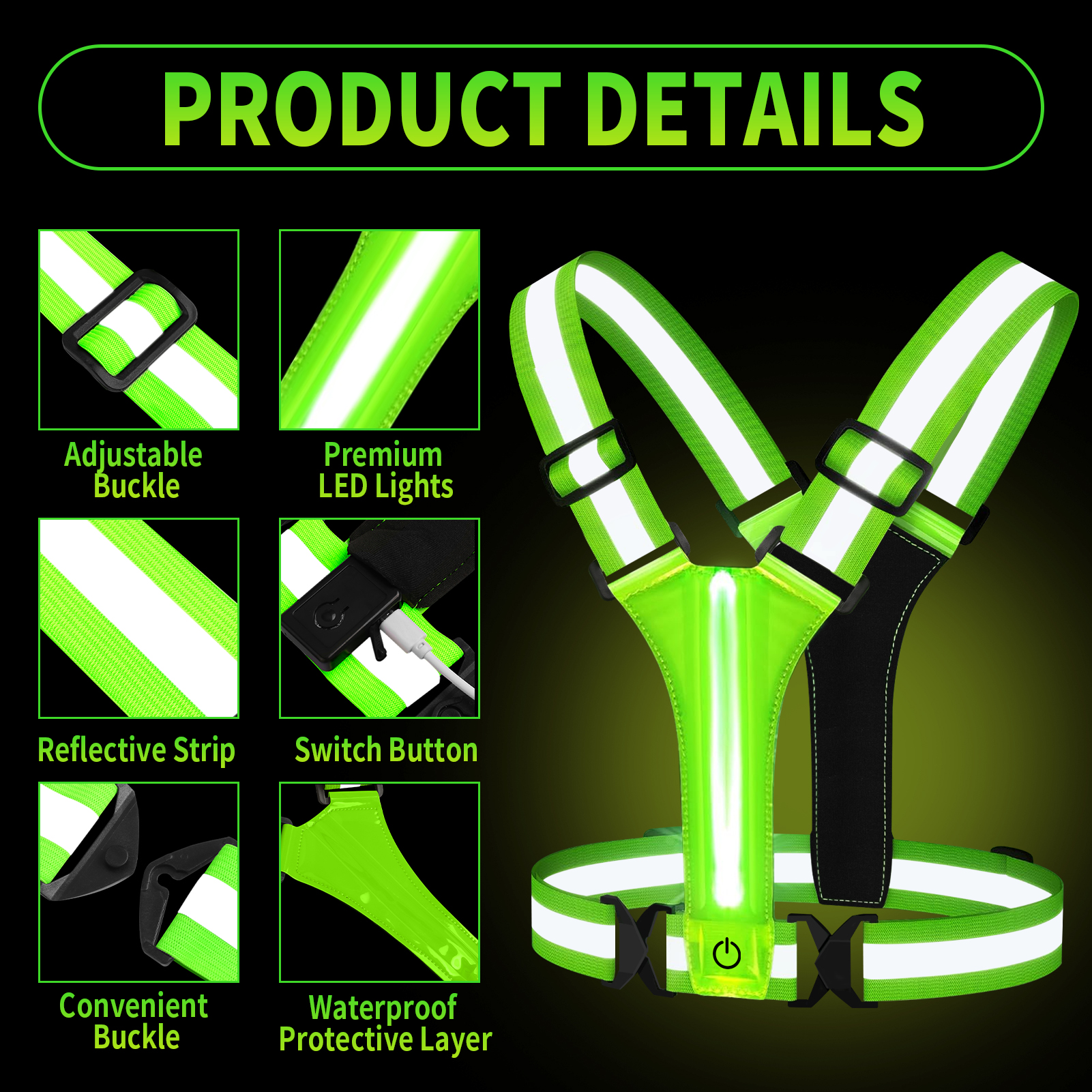 Outdoor Night Walking Safety V - Running Gear Sale avis et prix