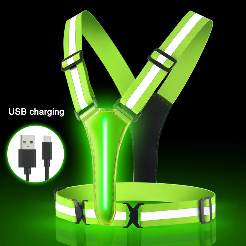 LED Running Vest USB Rechargea - Reflective Running Gear Vest avis et prix