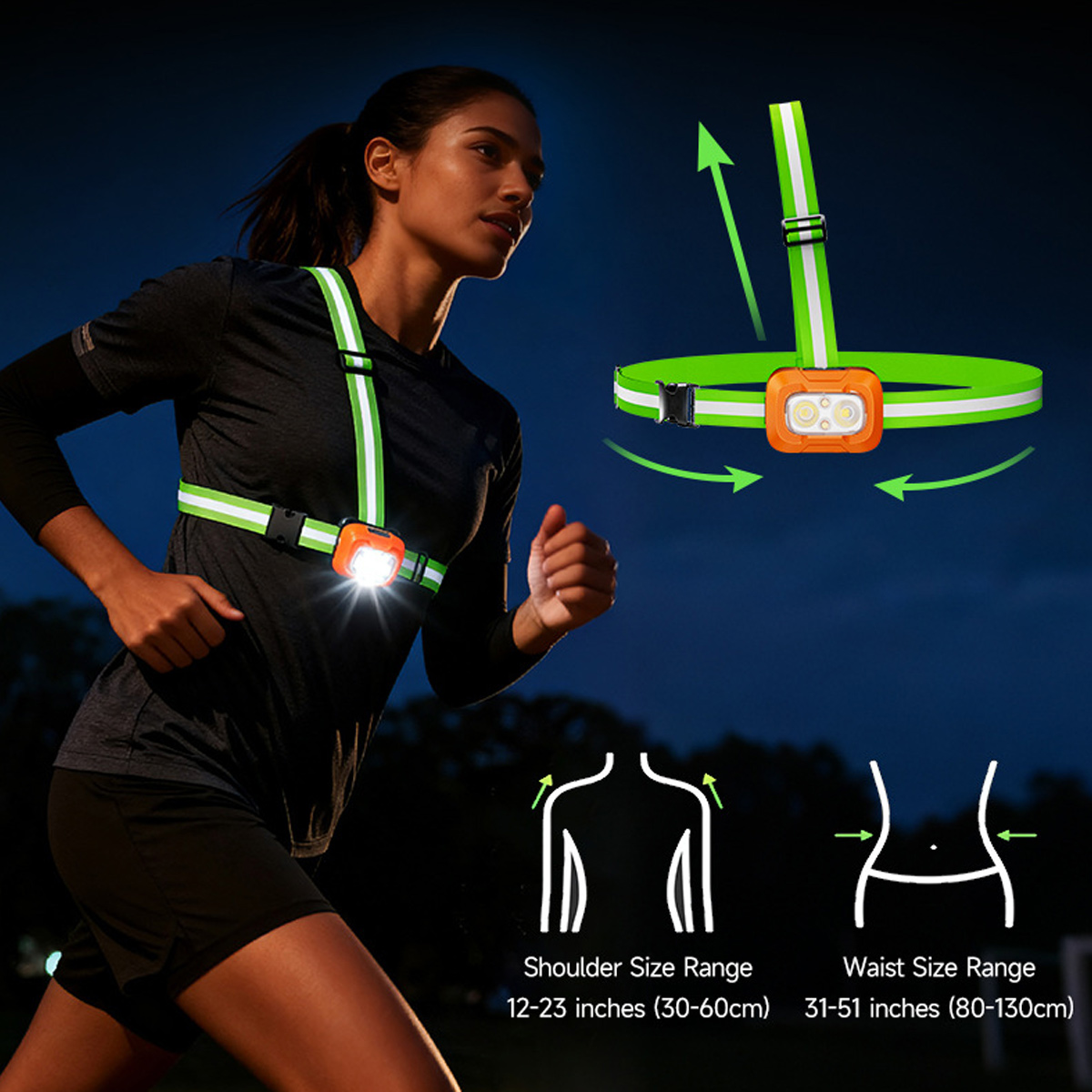 Running Light USB Rechargeable - Reflective Running Gear Vest avis et prix