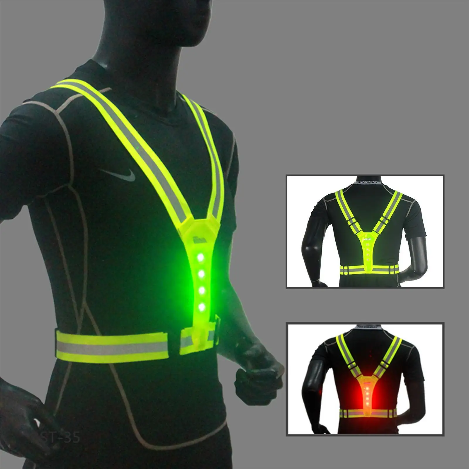 LED Reflective Running Vest, S - Reflective Running Gear Vest avis et prix