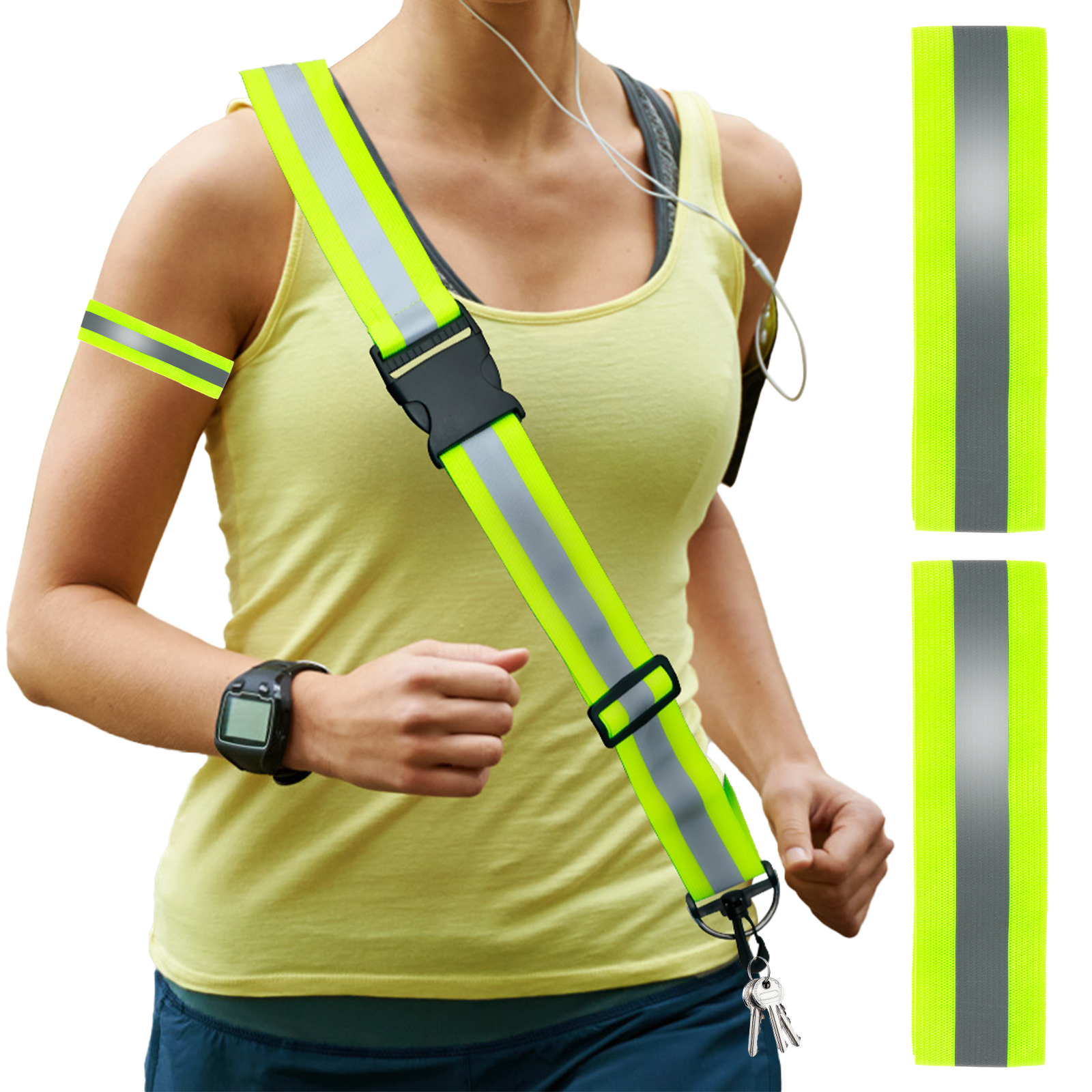 3pcs Reflective Sash for Walki - Running Gear For Night avis et prix