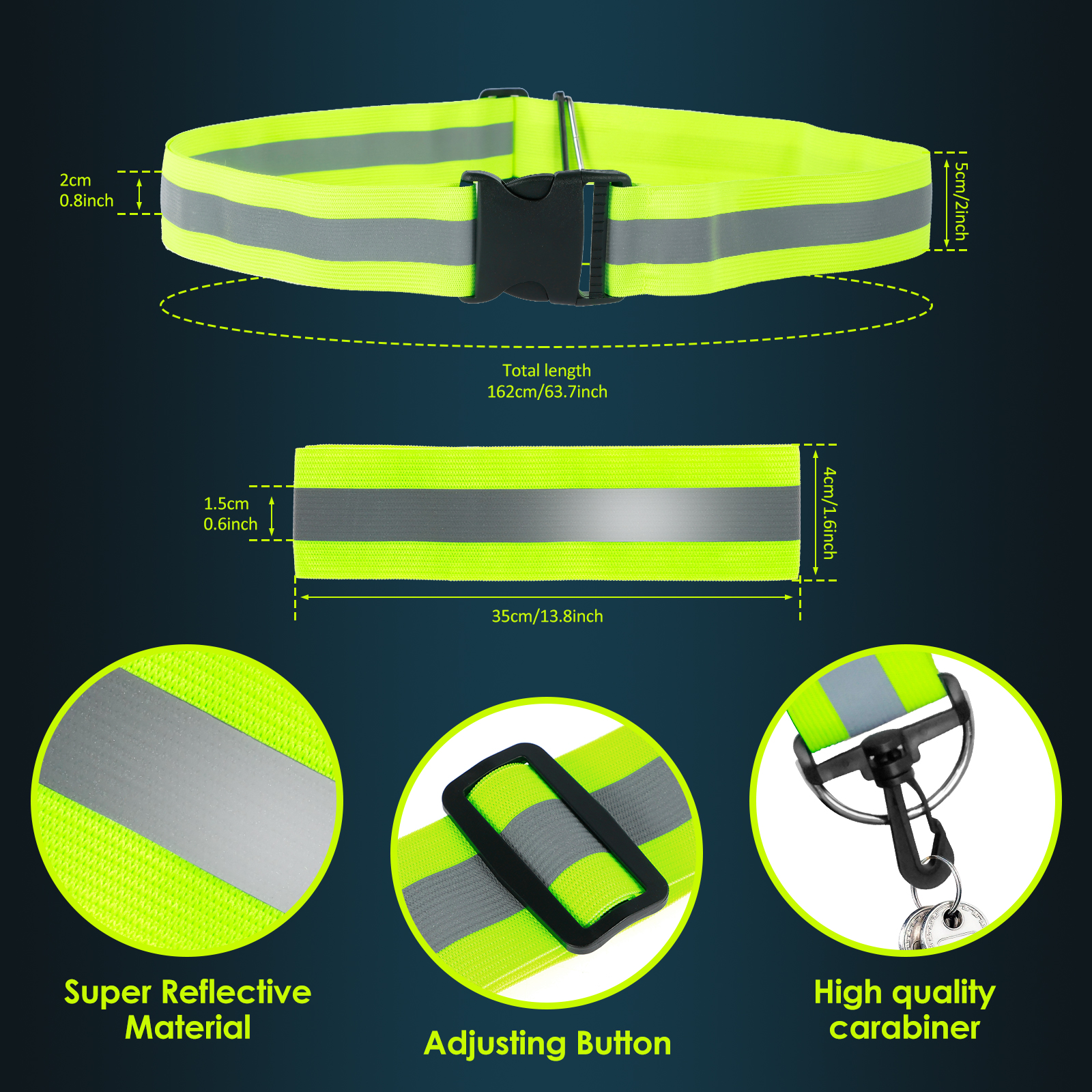 3pcs Reflective Sash for Walki - Running Gear For Night avis et prix