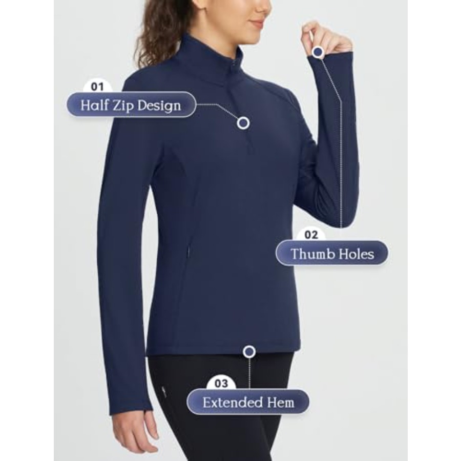 Women's Fleece Pullover Jacket - Winter Running Gear Jacket avis et prix