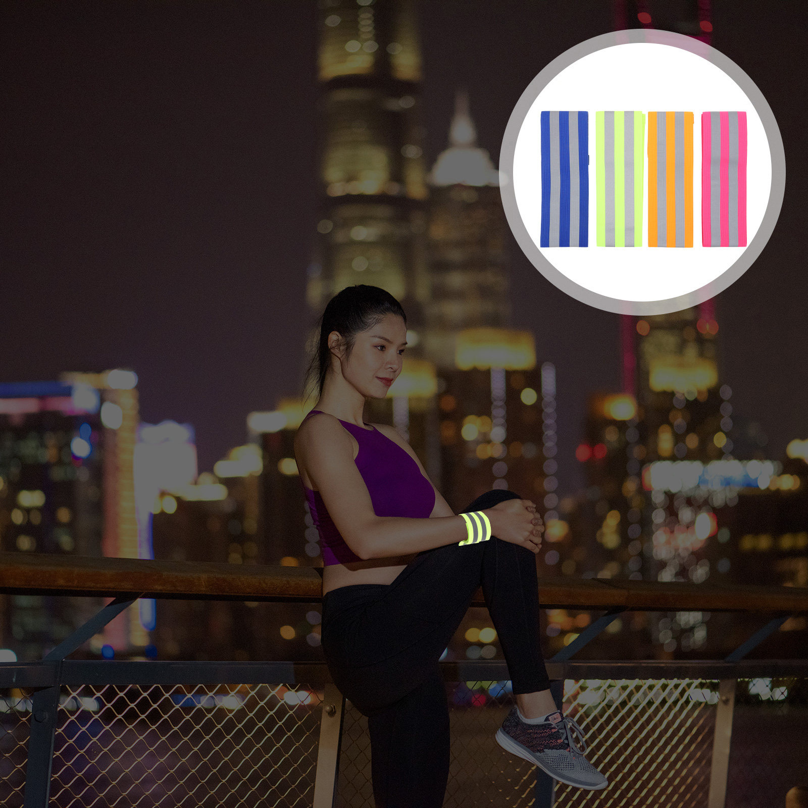 4Pairs Reflective Armband Wris - Running Gear For Night avis et prix