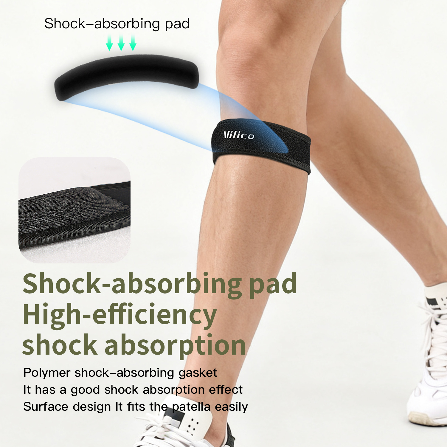 1PC Patella Kneecap Band Silic - Running Gear Sale avis et prix