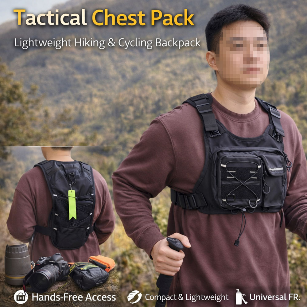 Tactical Vest Chest Bag with 2 - Reflective Running Gear Vest avis et prix